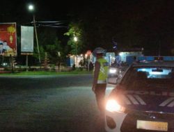 Sat Lantas Polres Bangka Barat Laksanakan Giat Patroli Malam Hari